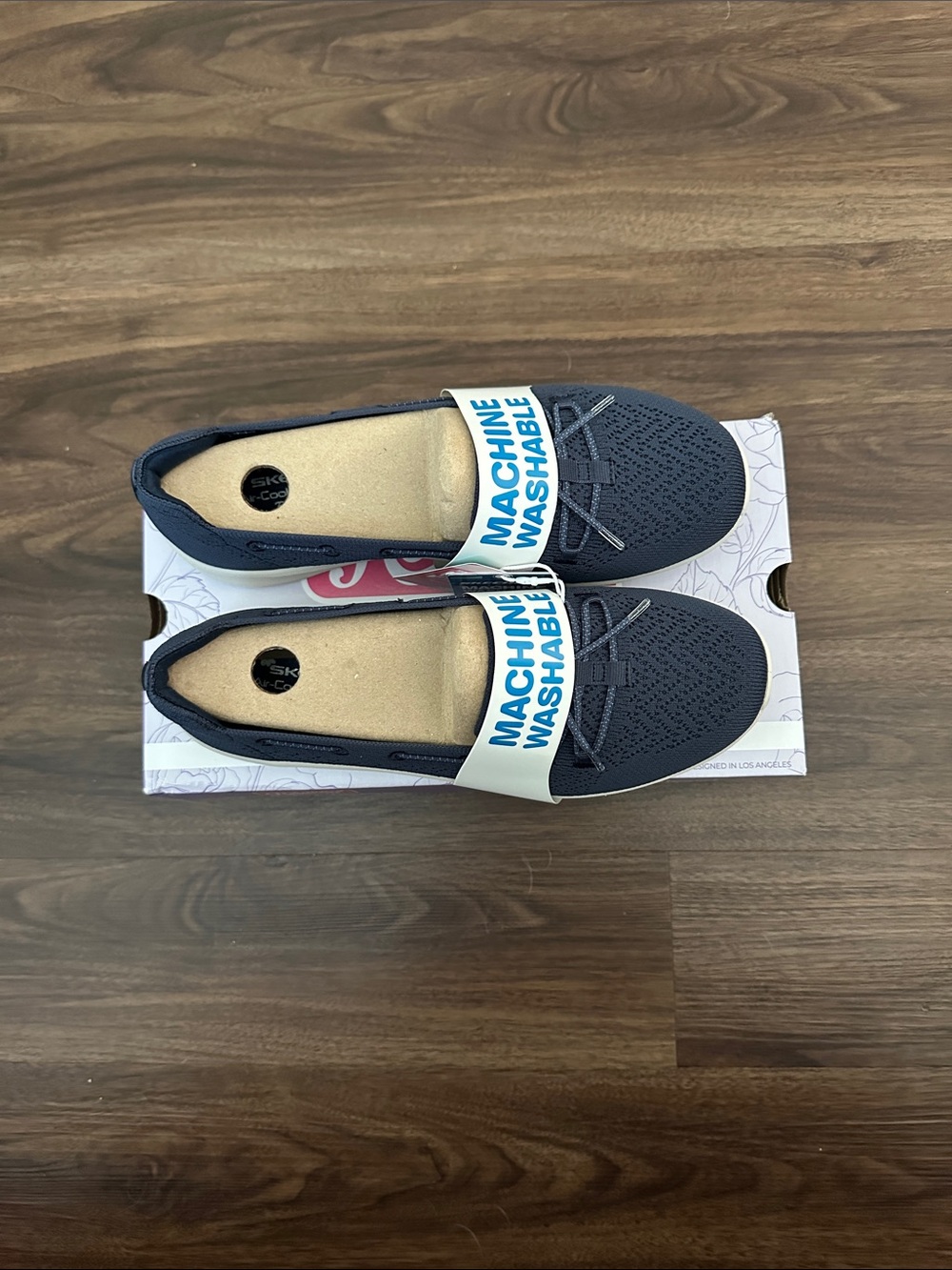 Skechers Navy Mesh Slip-On Loafers